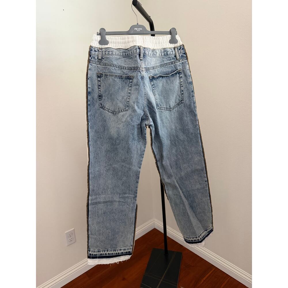 New MNML ULTRA BAGGY BORDER GN8 DENIM JEANS 31 - Picture 7 of 8